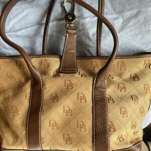 Dooney & Bourke Medium Retro Fabric Tote with Leather Handles